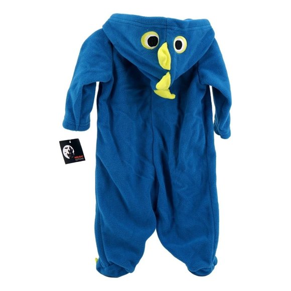Holiday Editions Infant Boys Monster Costume Blue Hooded Fleece Newborn 0-3 New - Picture 1 of 4
